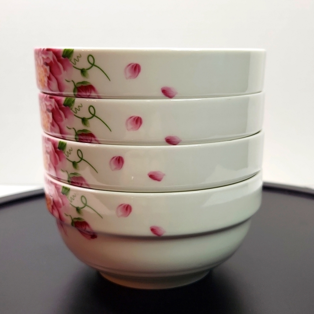 Peony Stacking Side Bowls Nesting Bowls, Set of 4 - Picture 3 of 9